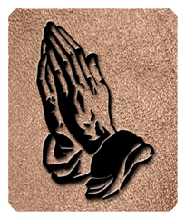 Black Praying Hands Shimmer Bronze